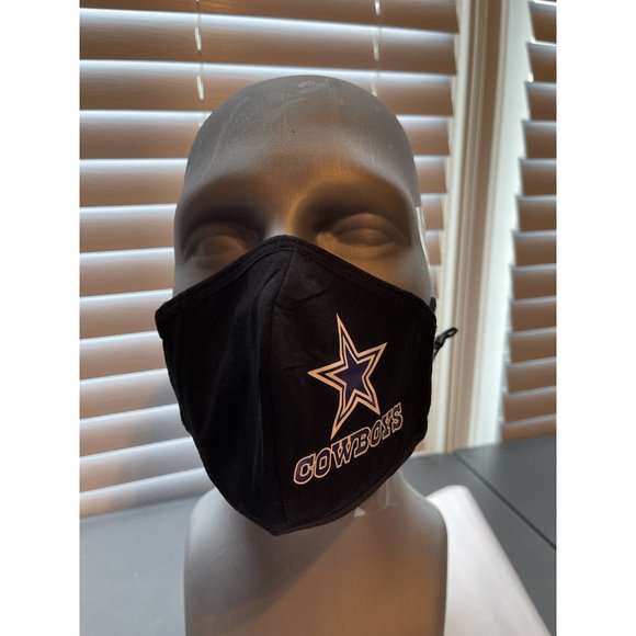 Dallas COWBOYS Face Mask with Adjustable Ear Loops - Picture 1 of 11